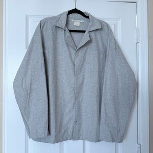 COYUCHI Shirt Men’s Organic Cotton Brushed Flannel Pajama Top Loungewear Medium